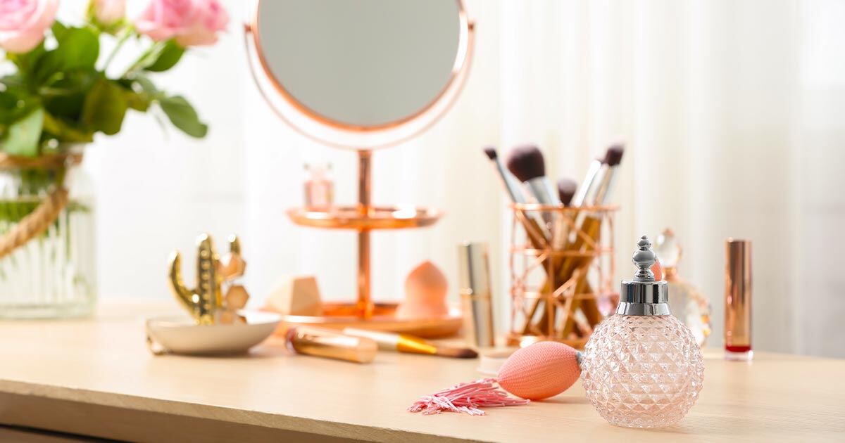 table of cosmetics