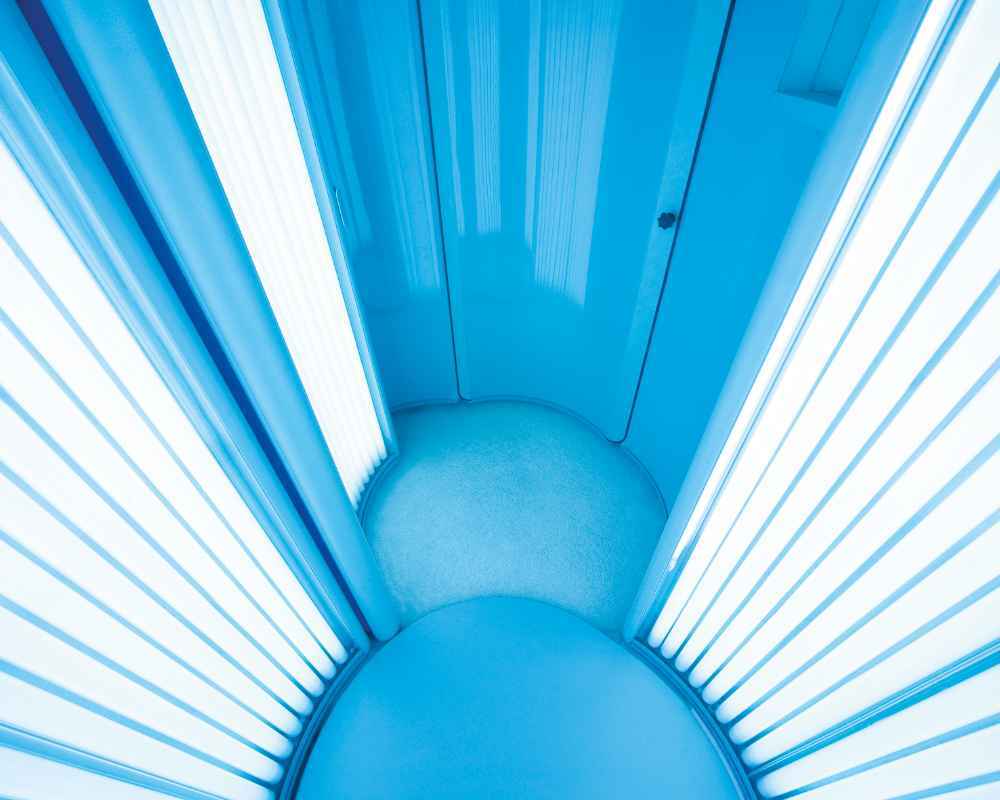 detail shot Ultrasun tanning bed Changing Cubicle