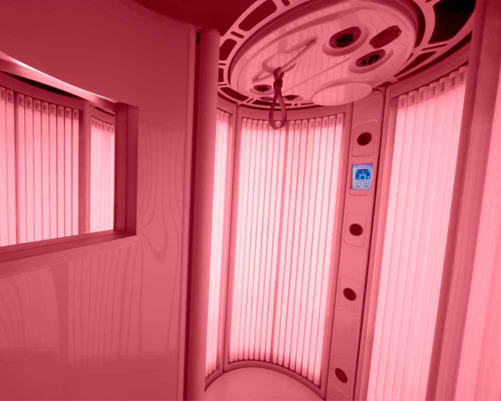 detail shot Ultrasun tanning bed Changing Cubicle