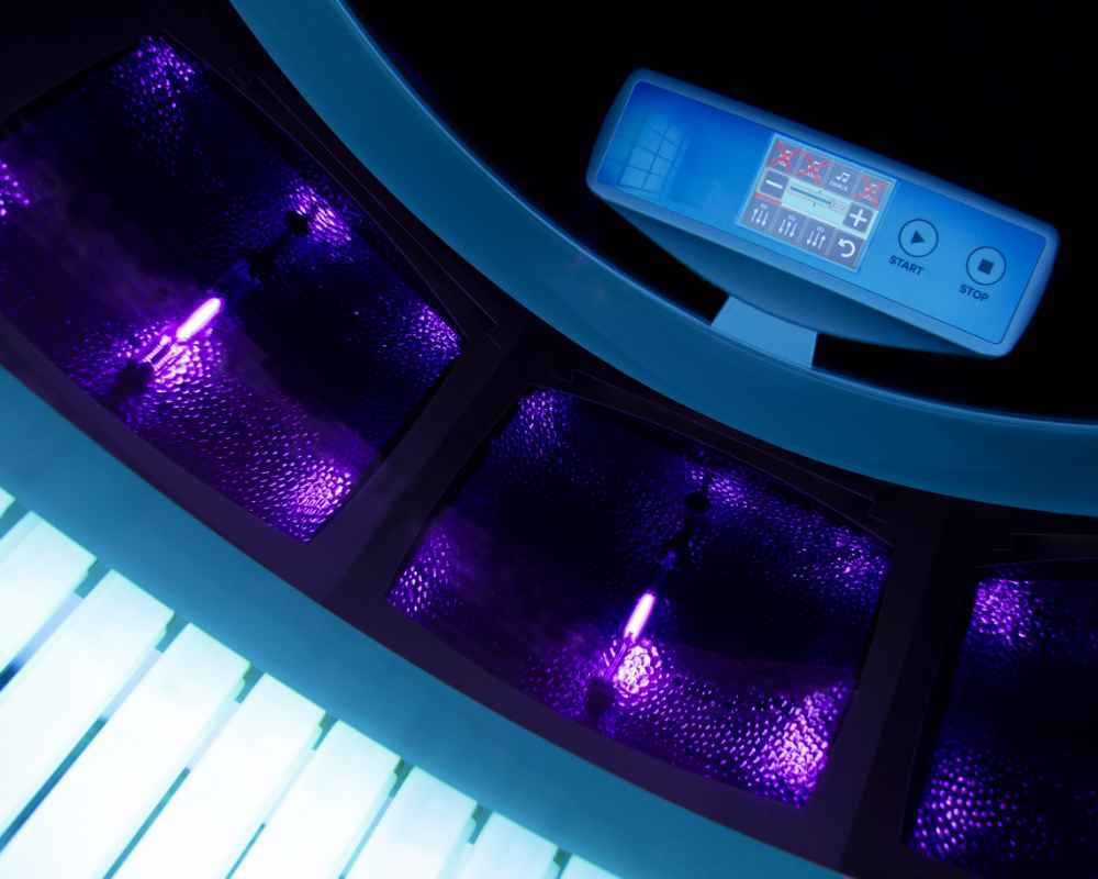 detail shot Ultrasun tanning bed Q10