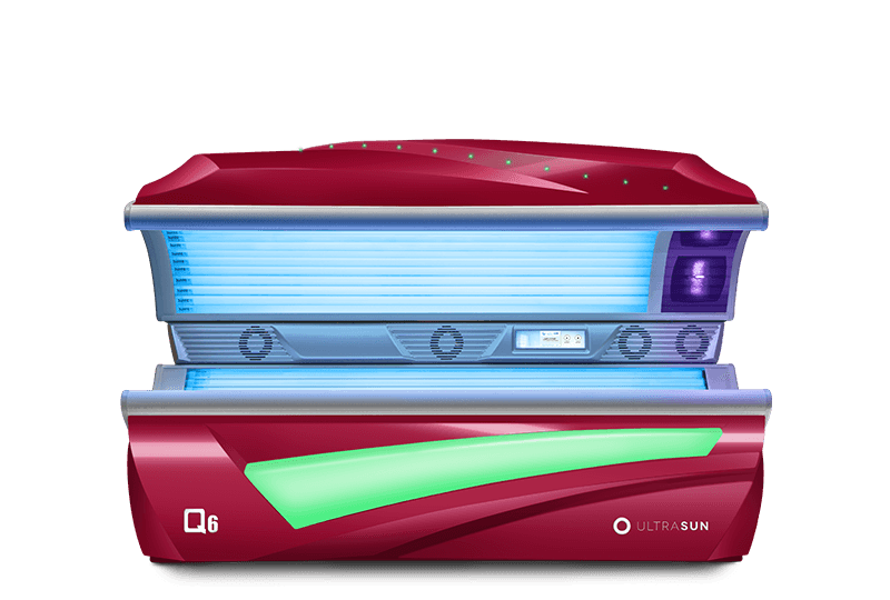 Ultrasun Q6 tanning bed in fancy red metallic