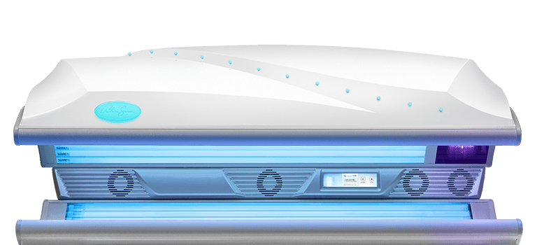 Ultrasun Q6 tanning bed top half in Dream White Metallic